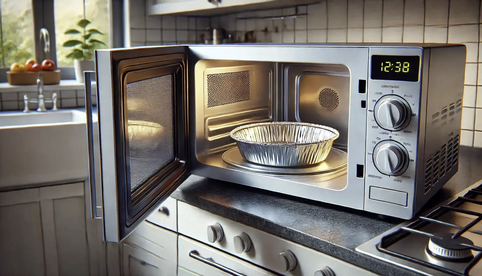 ¿Se puede poner con seguridad un molde de aluminio en el microondas?