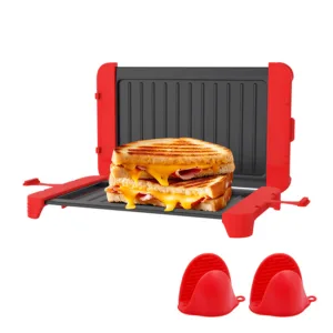 Square Microwave Sandwich Maker Non-Stick Dishwasher Baking Dishes Pans